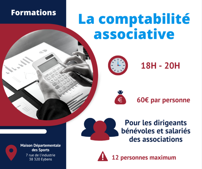 Formations spécifiques aux associations : La comptabilité associative, le 23 février et le 23 mai 2023