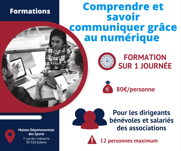 Formations spécifiques aux associations : Comprendre et savoir communiquer grâce au numérique, le 9 mars et le 1er juin 2023