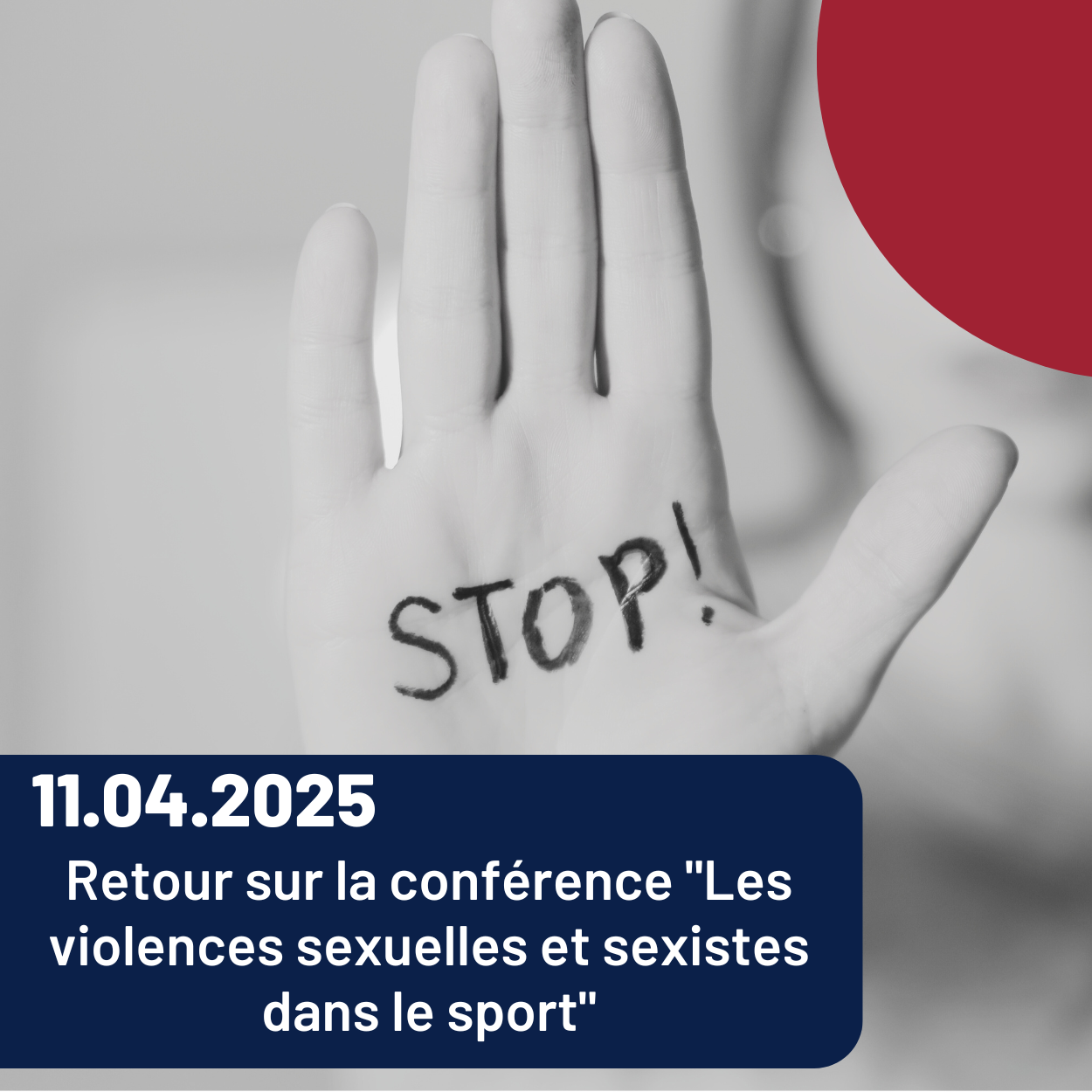 Lire la suite à propos de l’article Retour sur la conférence “Les violences sexuelles et sexistes dans le sport”